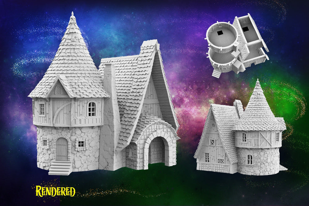 Realm of the Twin Scholars - Magic and Mages set - Medieval Tabletop Terrain for your DnD/Pathfinder/TTRPG and Wargaming setup!