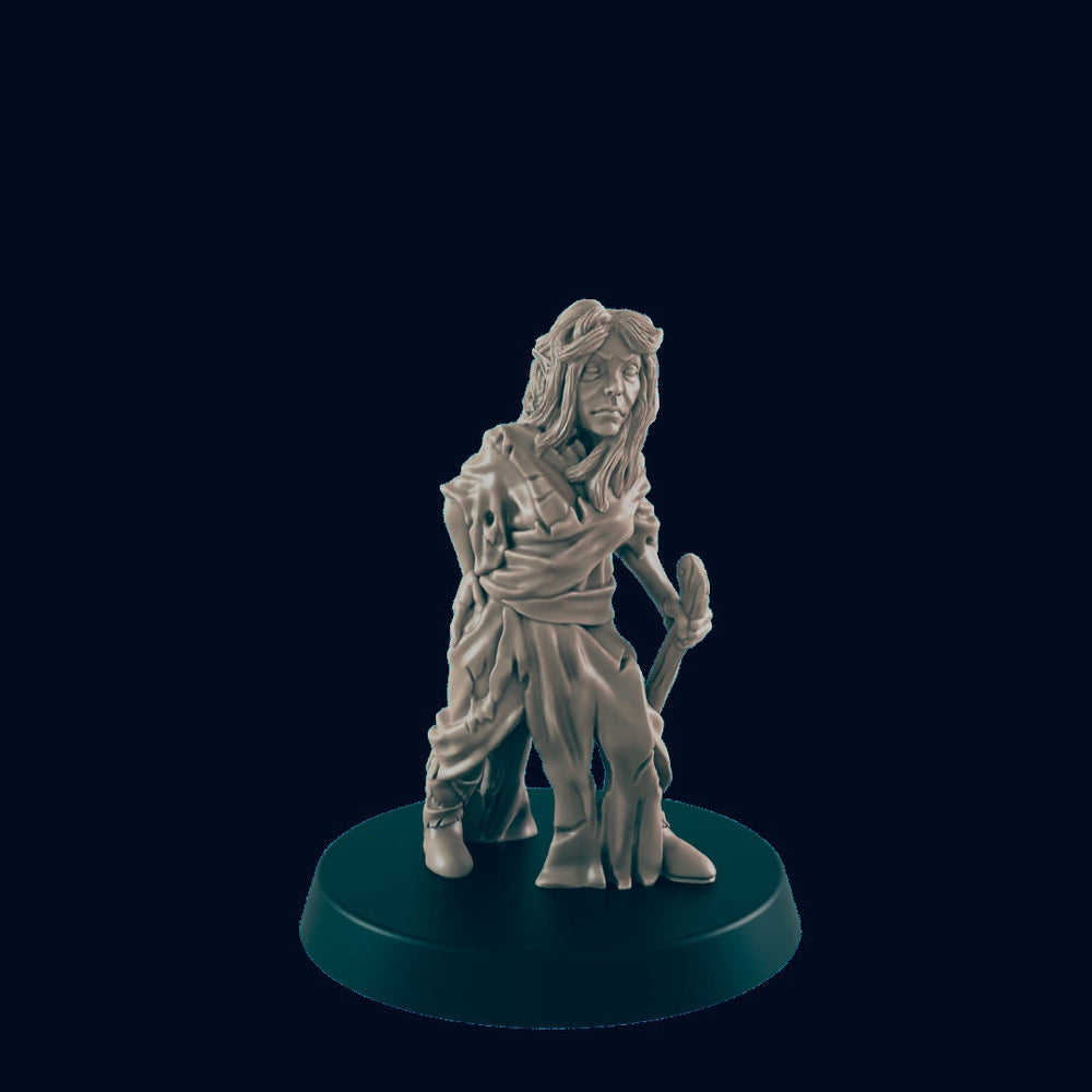 Elven Female Destitute - EC3D | DnD | Elf | Woman | Villager | Peasant | 32mm | Pathfinder | commoner | TTRPG | Wargaming | Beggar