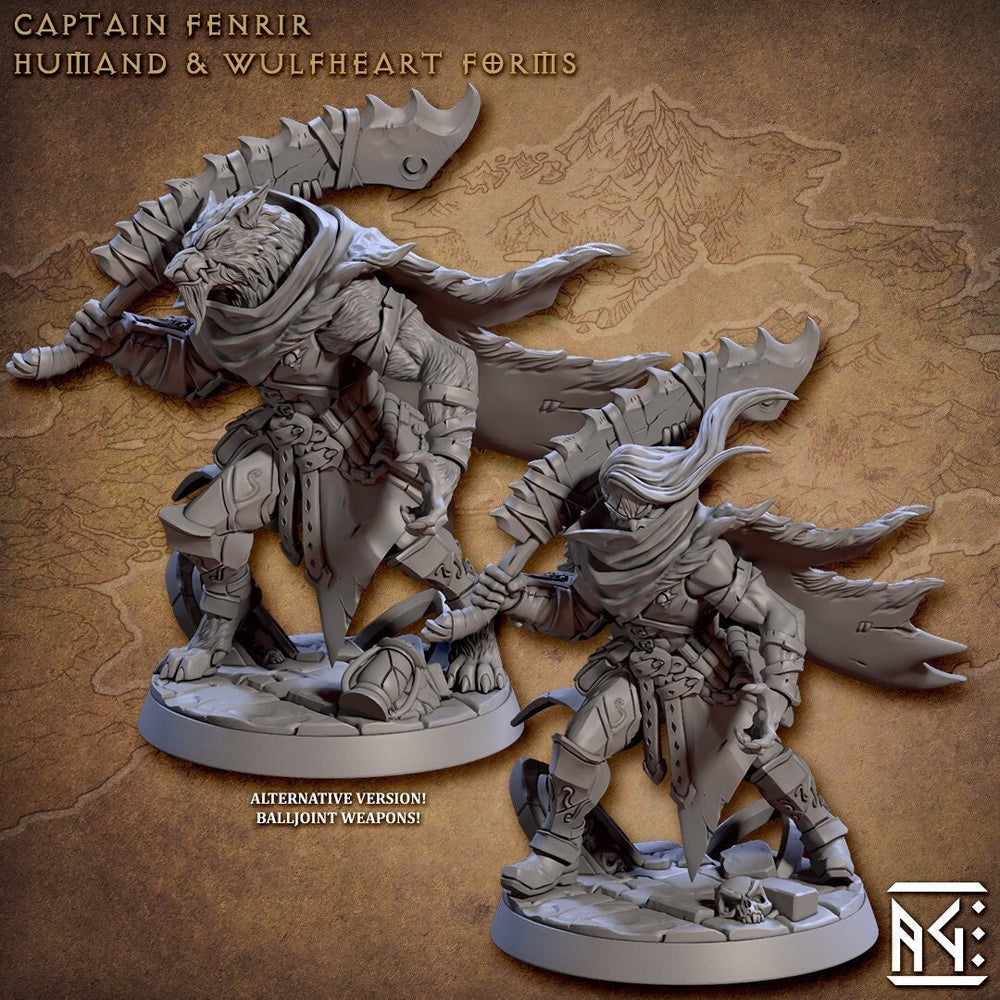 Captain Fenrir - Artisans Guild | Male | Fighter | Werewolf | Melee | Demon Hunter | Greatsword | DnD | Pathfinder | Human | Fantasy