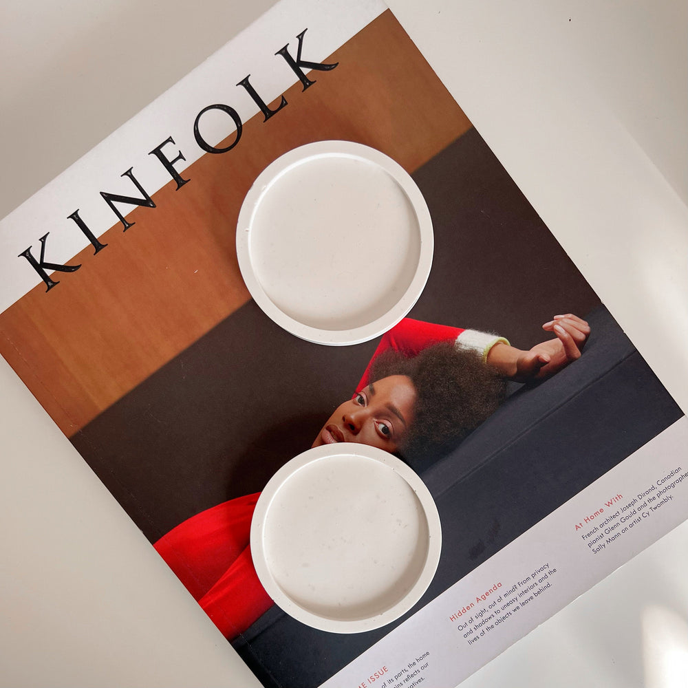 Petit Plateau Rond en Jesmonite : Décoration Scandi