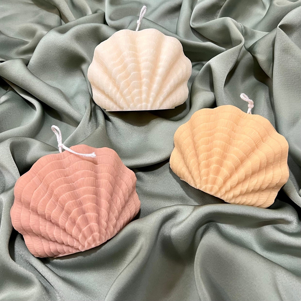 Large Soy Wax Clam Shell Candle | Home Decor