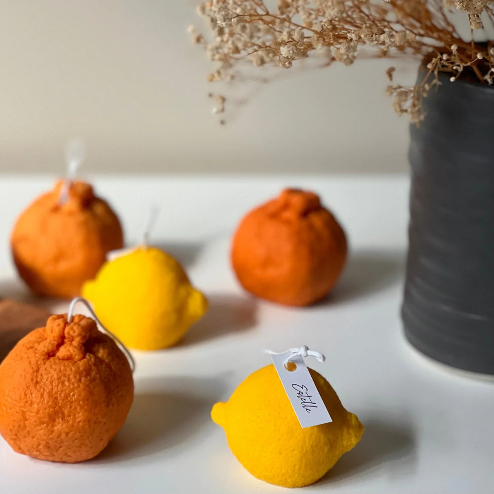 Orange Shaped Candle