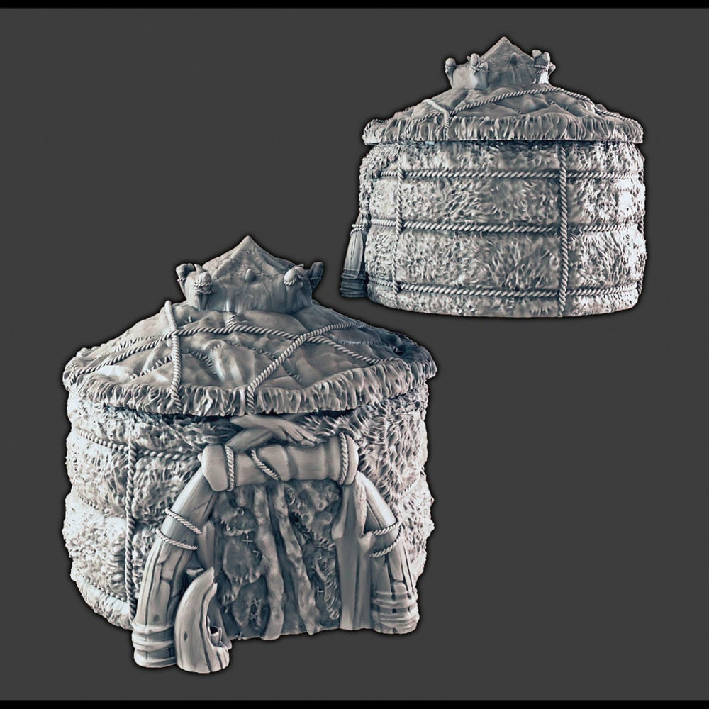 Ice Tribe Hut - Lodge - DND Terrain - EC3D Wilds of Wintertide - Snow, Igloo, Arctic, Cold, Leader, Pathfinder 2E, Fantasy, Medieval,