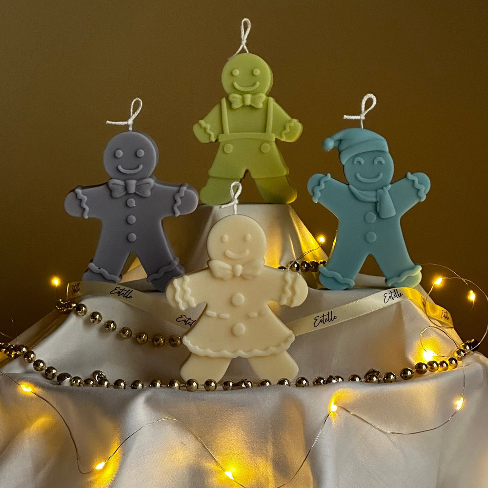 Hand Poured Gingerbread Soy Candle: Christmas Decor Gift