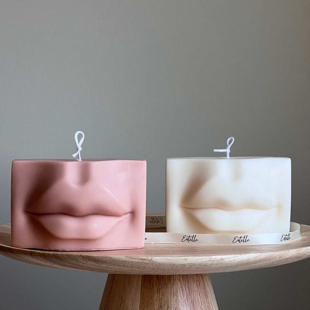 Bougie Lèvres en Cire de Soja | Décoration Maison Faite Main