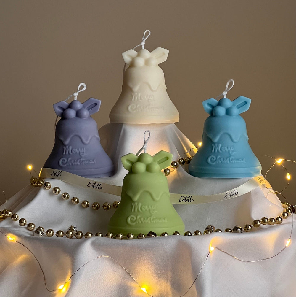 Handmade Christmas Bell Soy Candle | Holiday Home Decor