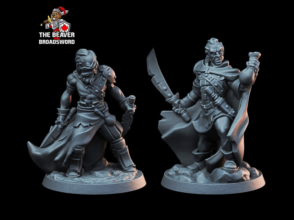 DnD Bandit Brothers Mini Set - Arbiter Minitatures - Thief | Rogue | Wargaming | Pathfinder | City | Fighter | Thug | Brute | Male | 28mm