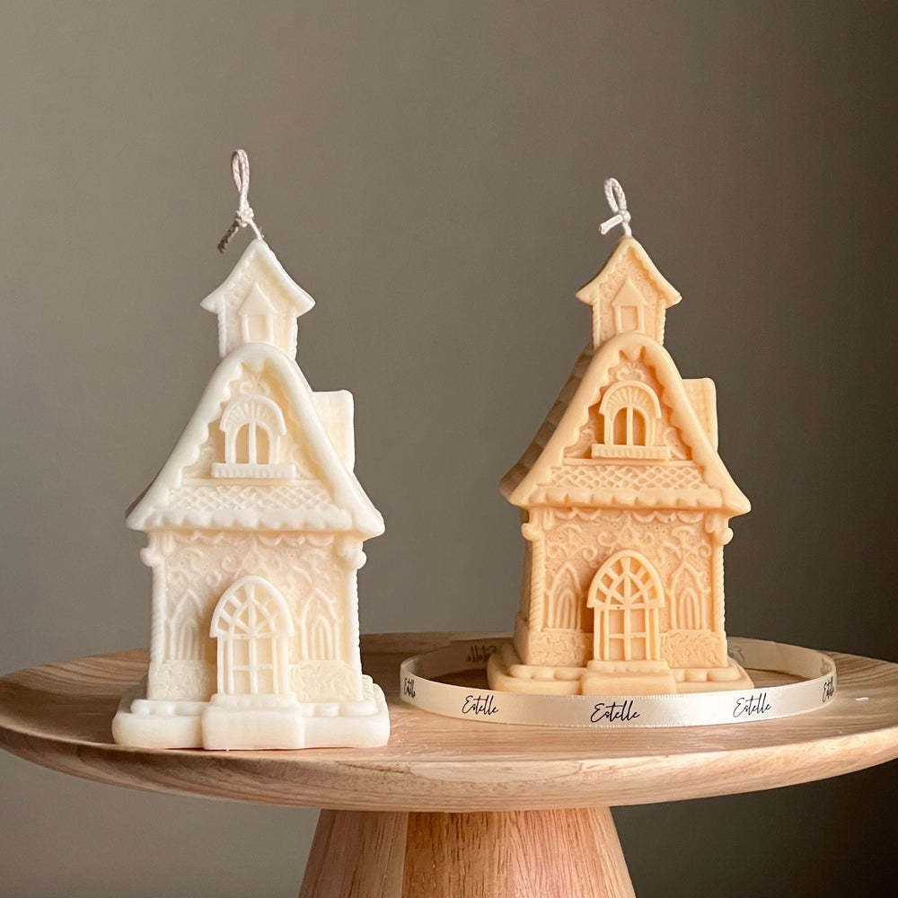 Large House Candle: Hand-Poured Soy Wax Sculptural Candle