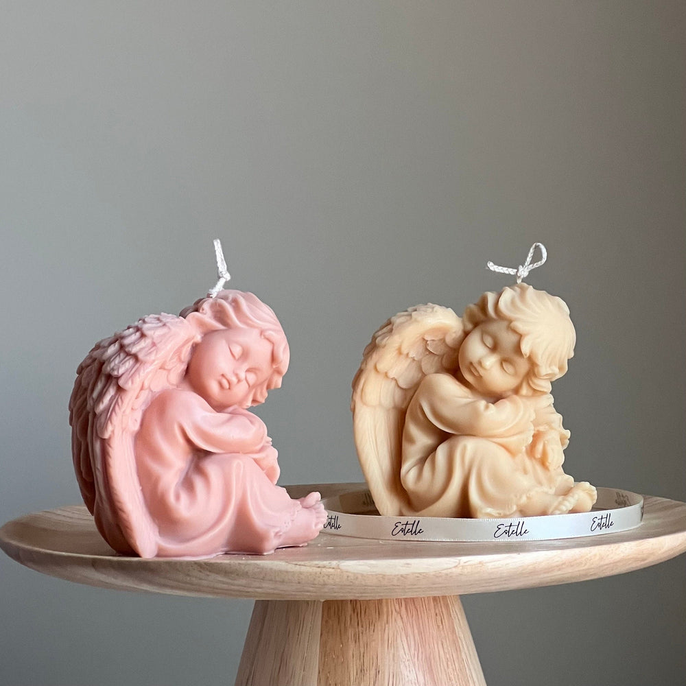 Bougie en cire de soja Ange sculptural | Décoration d'intérieur