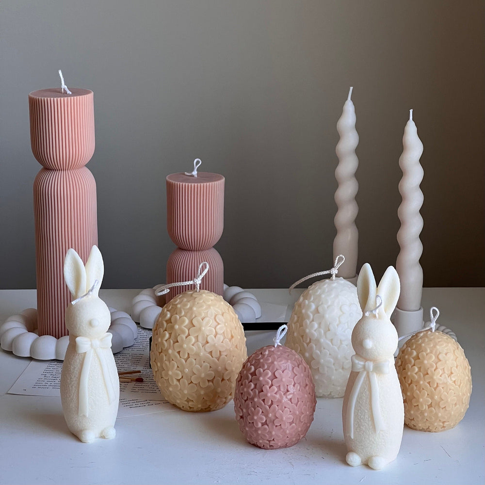 Handmade Easter Bunny Soy Candle: Spring Home Decor