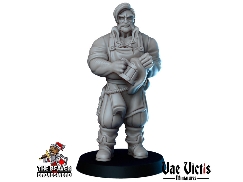 Barkeep dnd mini - Vae Victis | Townsfolk | Tavern | Human | Male | Merchant| Innkeeper | City | Villager | Wargaming | Pathfinder