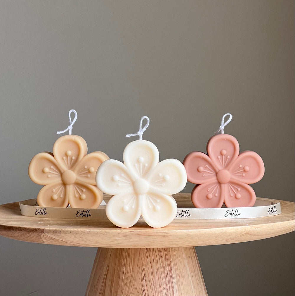 Bougie Fleur en Cire de Soja : Bougie Fleur Sculpturale