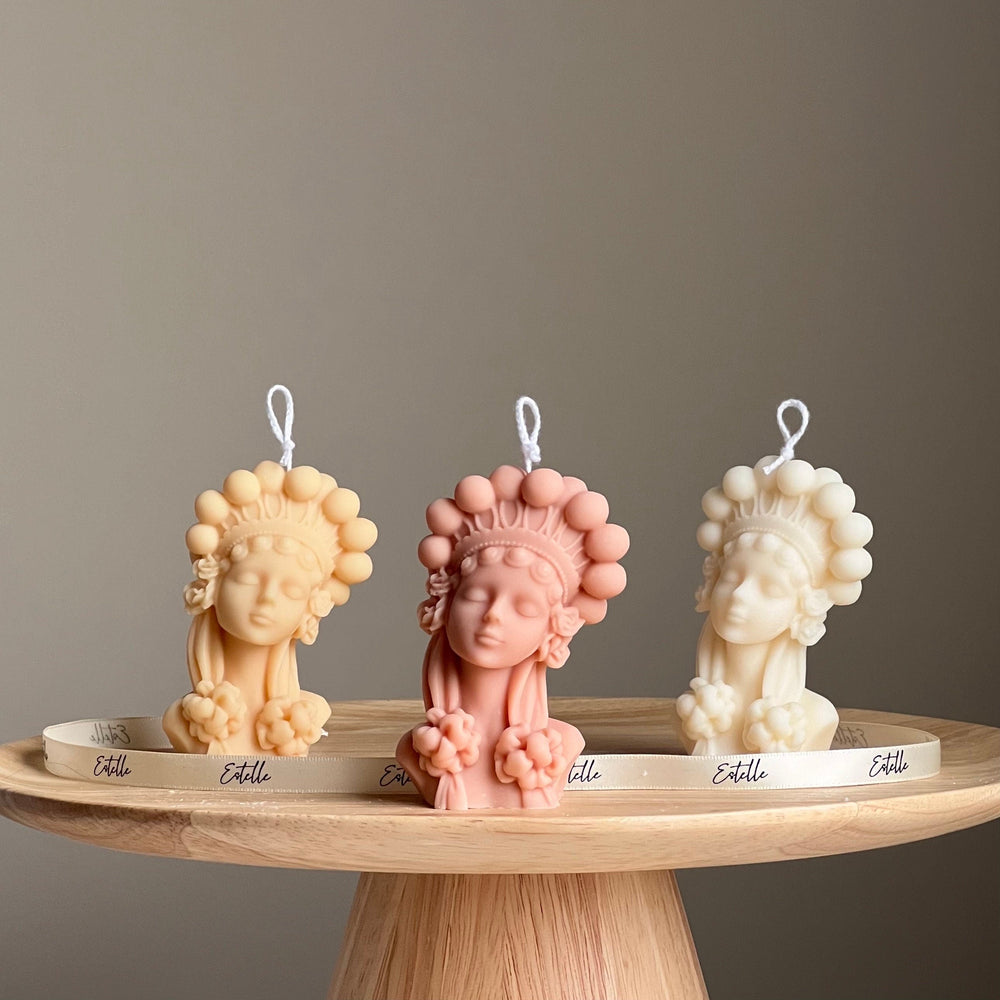 Handmade Soy Wax Lady Bust Candle | Home Decor