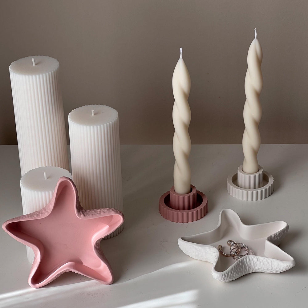 Coupe à bijoux Jesmonite Étoile de mer : Plateau décoratif style scandinave