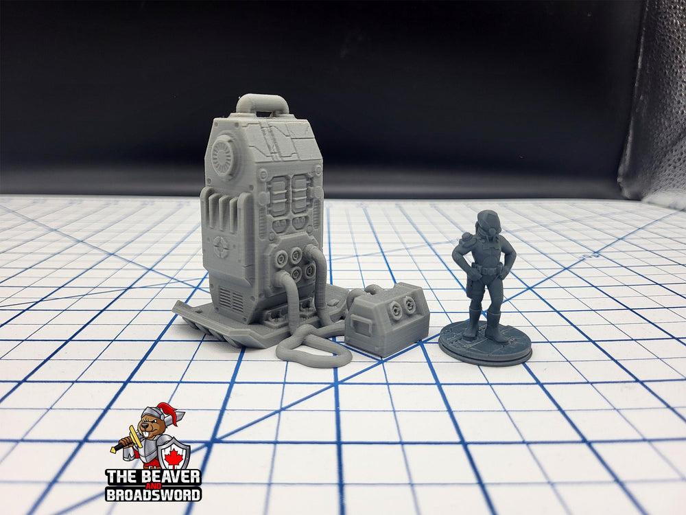 Unité d'alimentation Sci-fi - EC3D, Infinity, Legion, Sci-fi, Cyberpunk, Starfinder, terrain de jeu, décor Sci-fi, Wargaming, Espace, Batterie