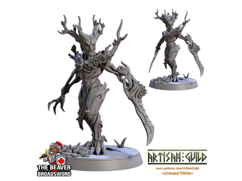 Barkwraith Spriggan D, Fighter, Monster, Fey, Dryad, DnD, Elven- High Quality Resin Printed 28mm 32mm Tabletop Miniature, Tough Figurine