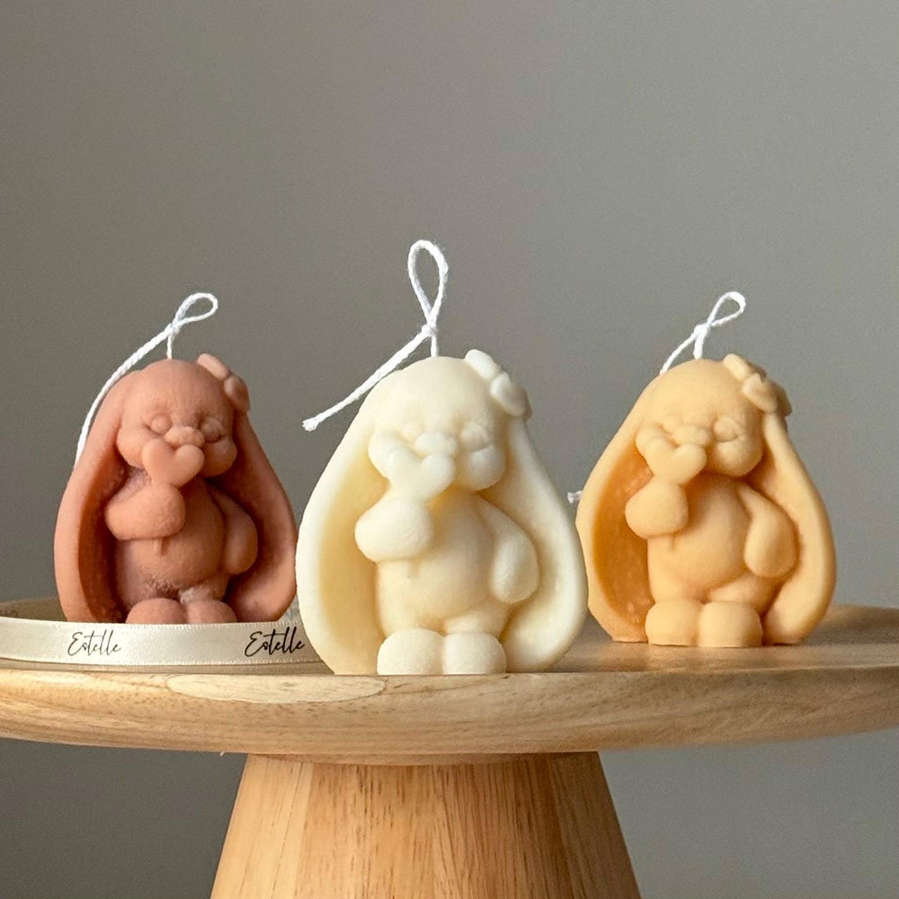 Tiny Bunny Soy Candle: Handmade Easter Decor