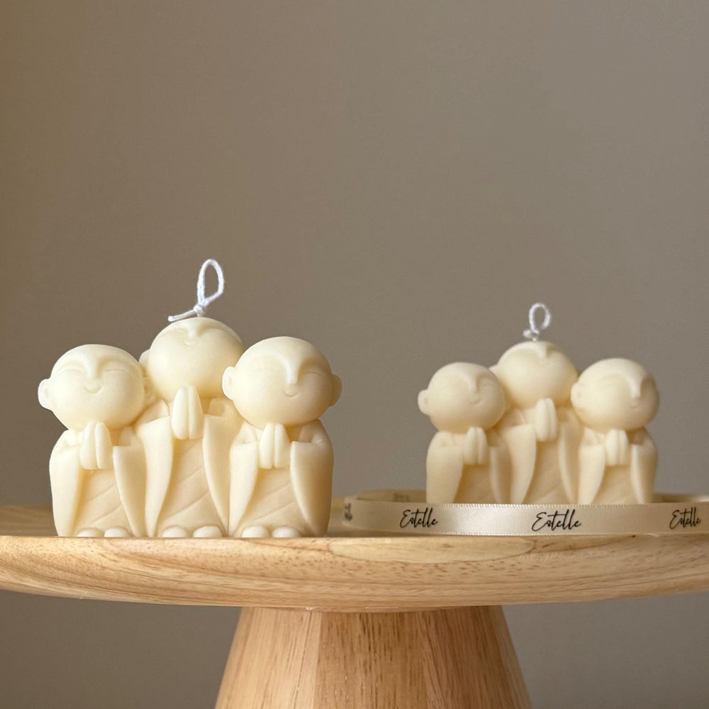 Bougie artisanale Moine | Décoration d'intérieur en cire de soja