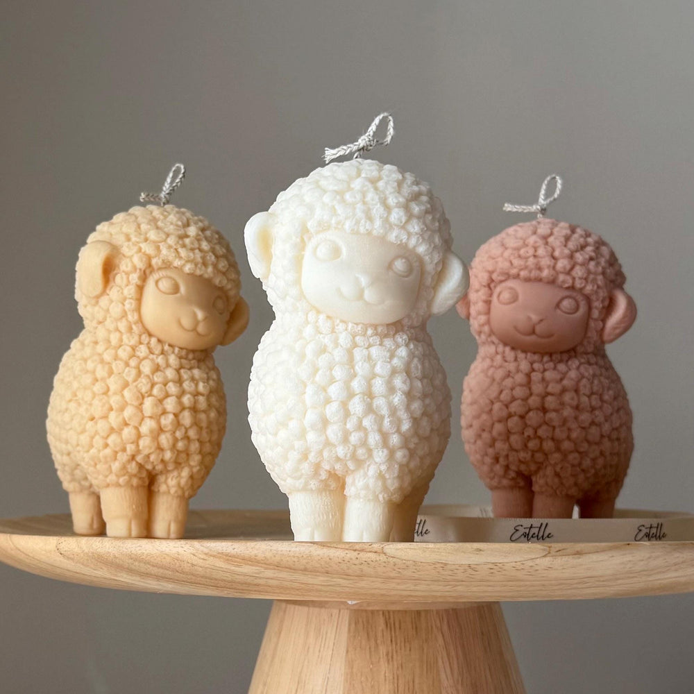 Handmade Sheep Soy Candle | Nursery Decor