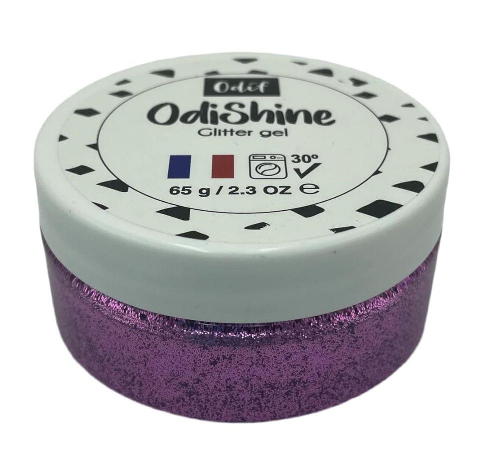 Gel pailleté OdiShine 65g – Gel scintillant polyvalent pour tissu, artisanat, scrapbooking et projets DIY