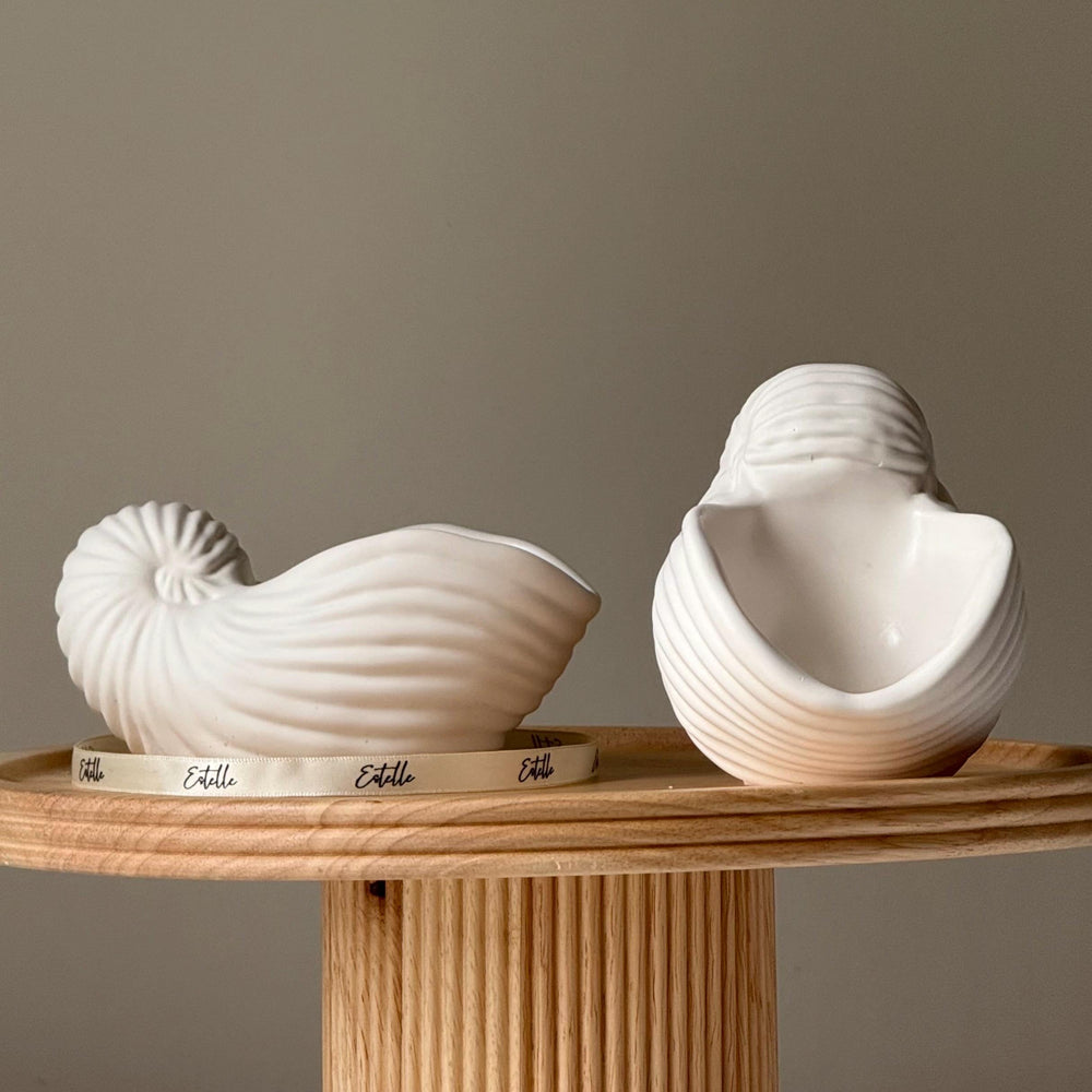 Vide-poche Coquillage en Jesmonite : Plateau à bijoux côtier