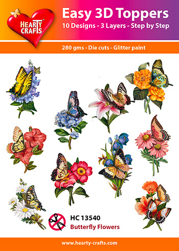 Décorations en 3D faciles Hearty Crafts - Papillons Fleurs