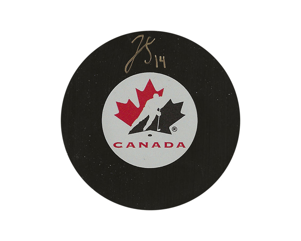 Palet dédicacé de l'équipe Canada par Jean-Luc Foudy (modèle autographe)