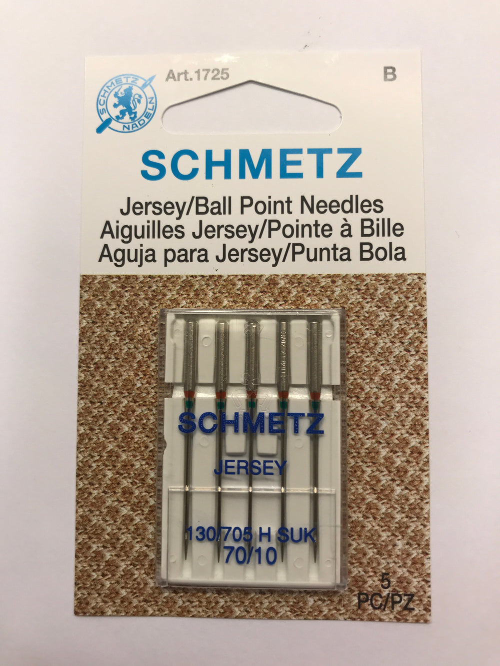 SCHMETZ # 1725 Schmetz Ball Point Machine Needle Size - 70/10 — Cottage Quilting Ltd.