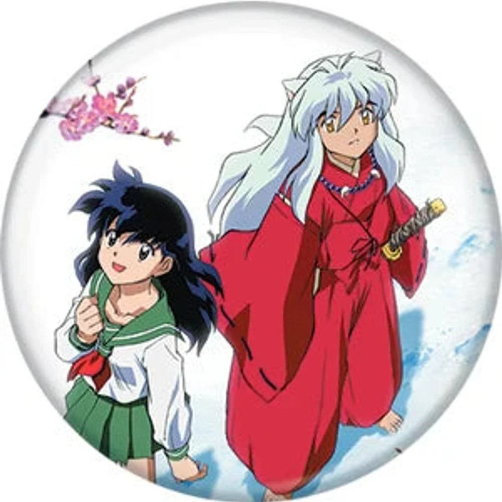 Inuyasha et Kagome sur Bouton Blanc