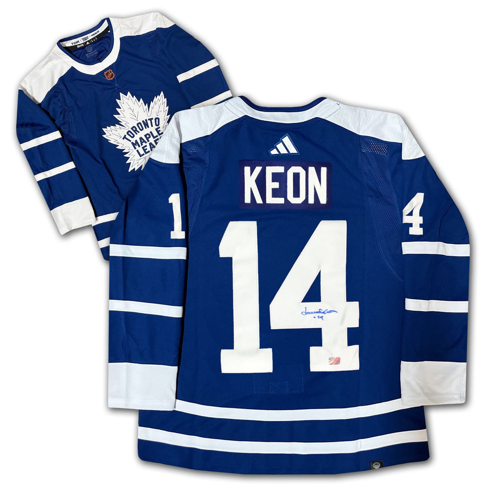 DAVE KEON AUTOGRAPHED TORONTO MAPLE LEAFS REVERSE RETRO BLUE JERSEY – SIGNED NHL HOCKEY MEMORABILIA COLLECTIBLE (SIZE L OR XL)