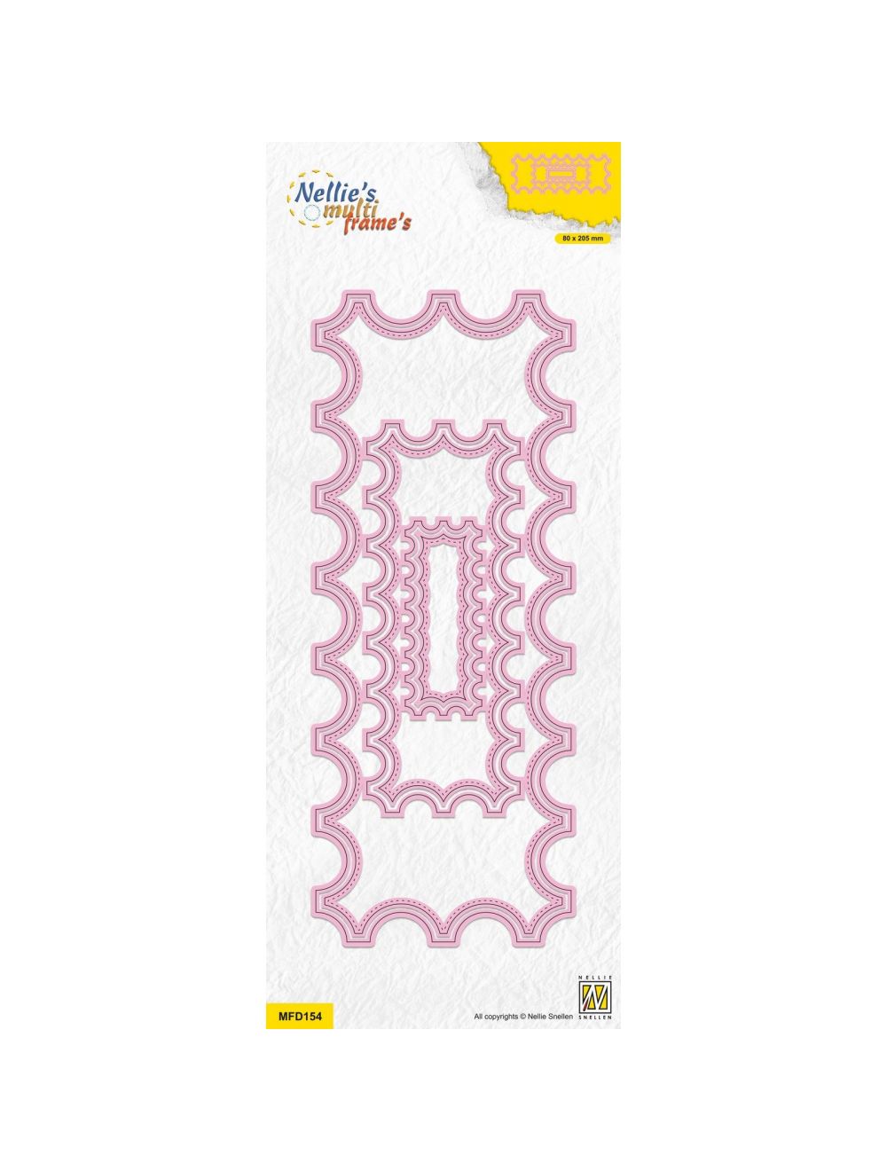 Nellie Snellen • Matrice de découpe multi-cadres Slimline Rectangle 3 pièces
