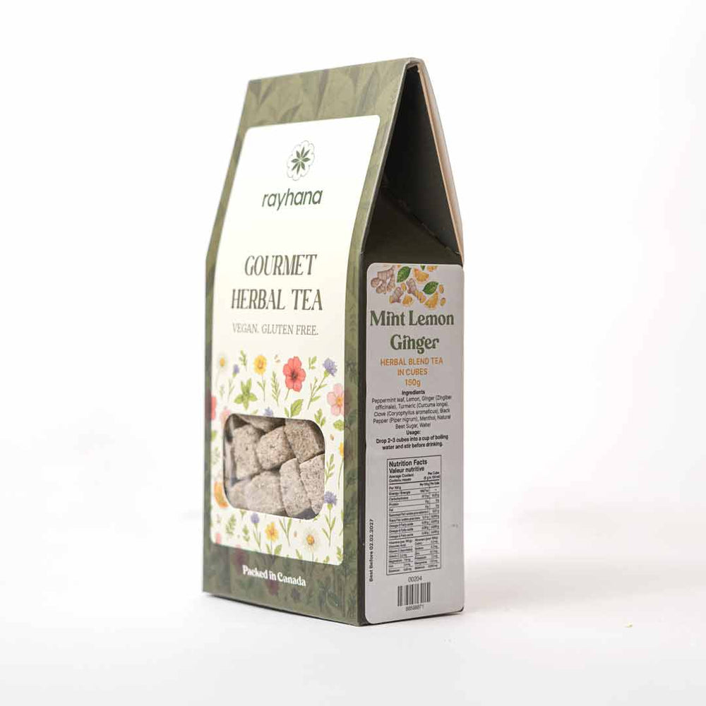 Peppermint Lemon Tea Cubes with Ginger — Rayhana Organics