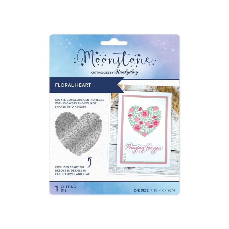 Moonstone Dies - Floral Heart — Ecstasy Crafts