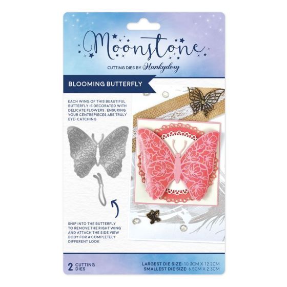 Matrice de découpe pour pierres de lune - Papillon en fleur