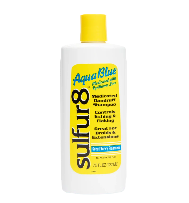SULFUR8 AQUABLUE SHAMPOO MÉDICAMENTÉ ANTIPELLICULAIRE PARFUM GRANDE BAIE 7.5OZ