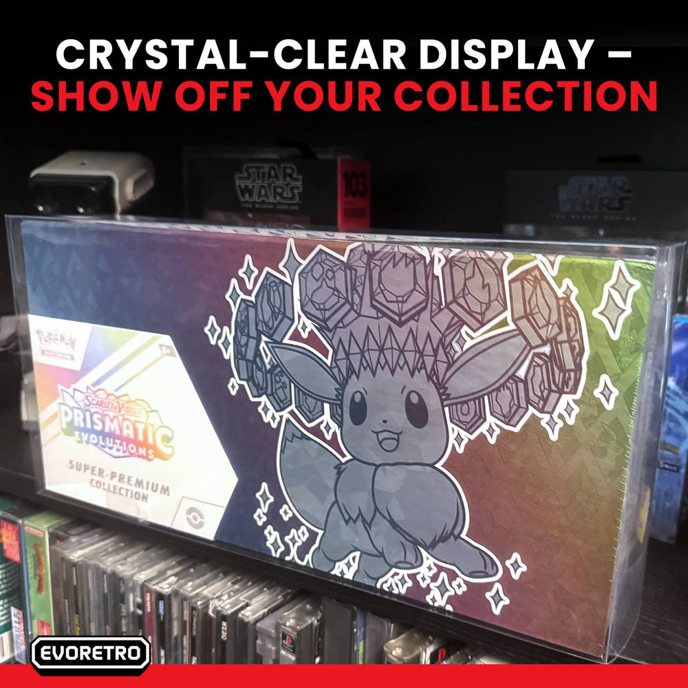 EVORETRO PET Protection pour Collection Super Premium Pokémon Prismatic Evolutions – Paquet de 2