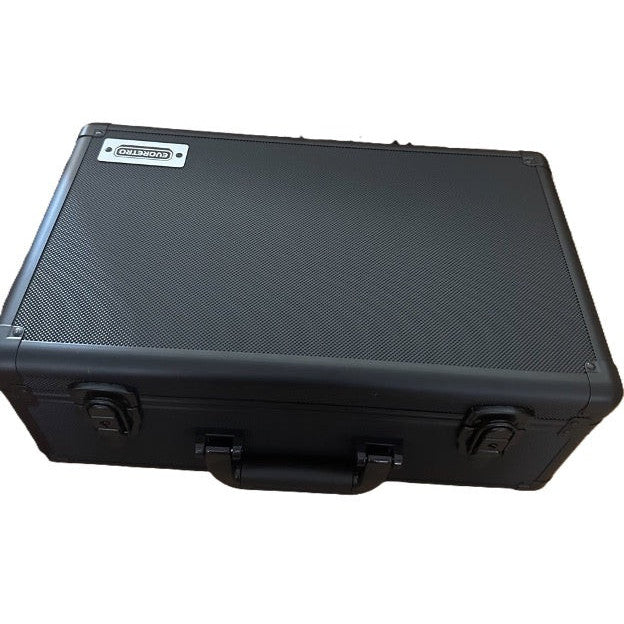 Evoretro - Black Aluminum Heavy Duty Graded Card Lockable Storage Box 4 Rows