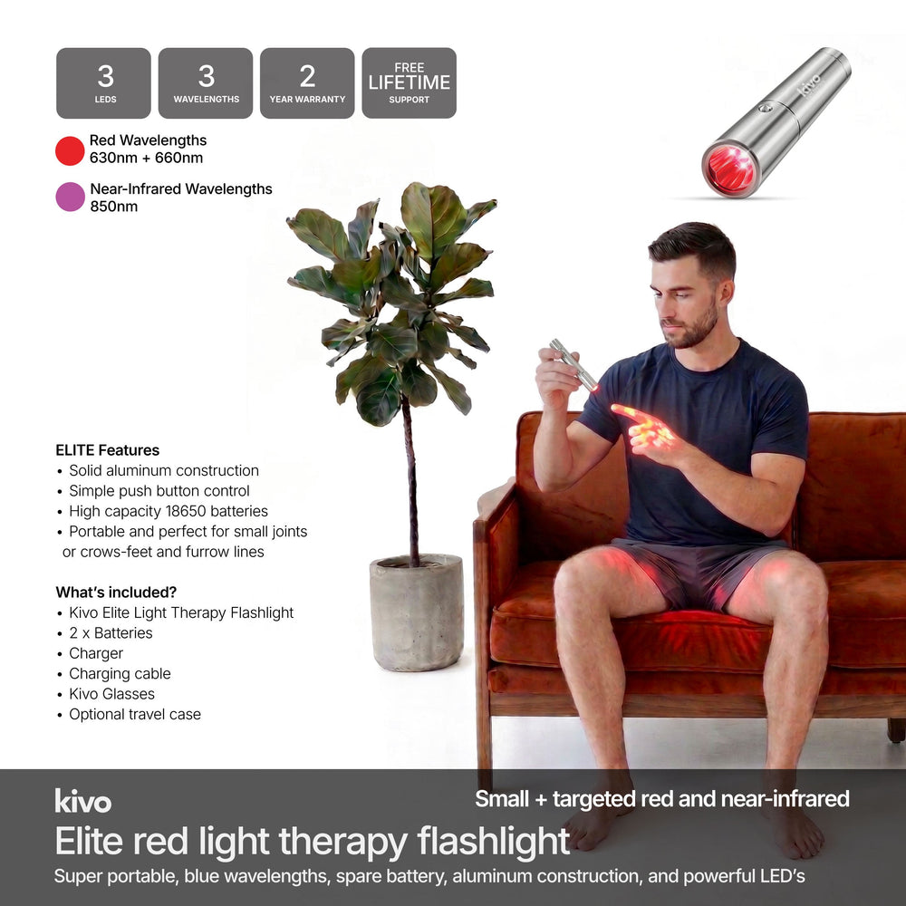 Kivo Elite Red Light Therapy Flashlight