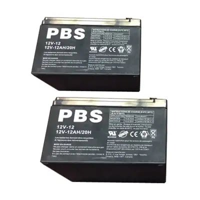 EZee Life 12V 12Ah Replacement Battery Pair for Classic, Elite & EZee Travel