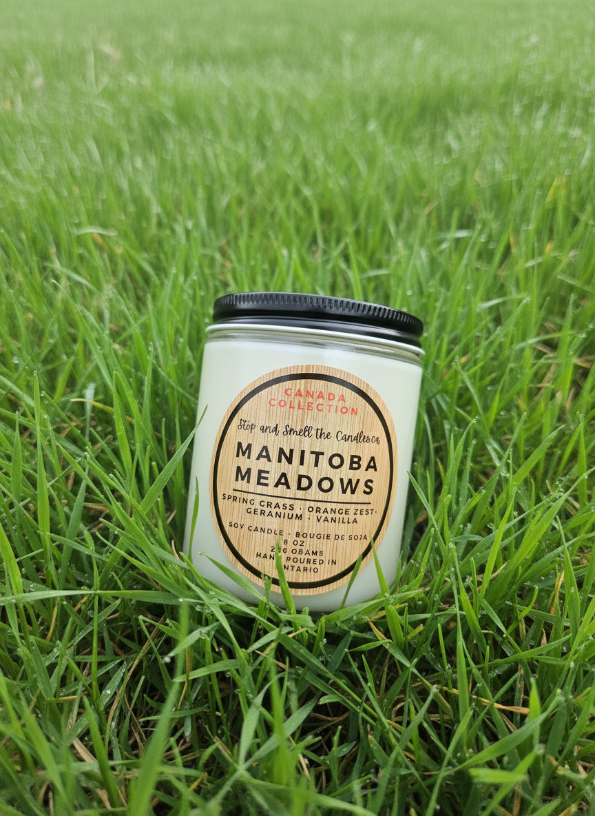 Bougie de soja 8 oz Manitoba Meadows