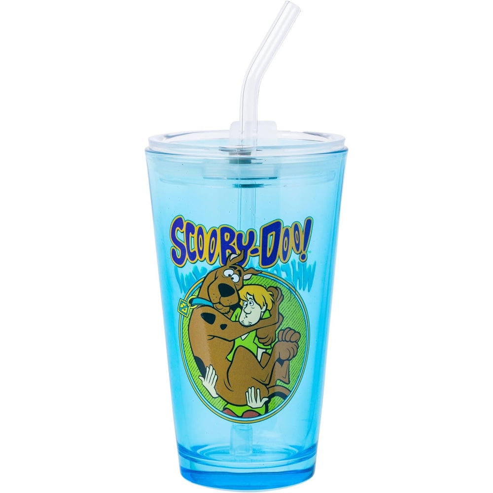 Verre à pinte Scooby Doo Shaggy effrayé Scooby 16 oz avec couvercle