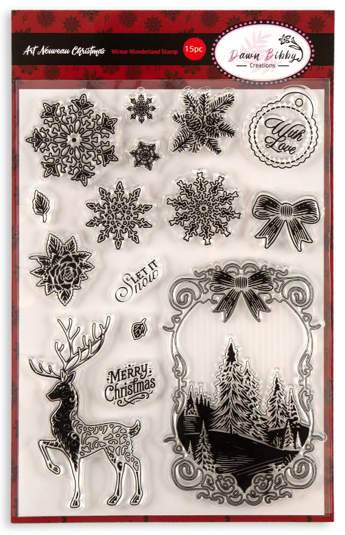 Art Nouveau. Winter Wonderland Stamp — Ecstasy Crafts