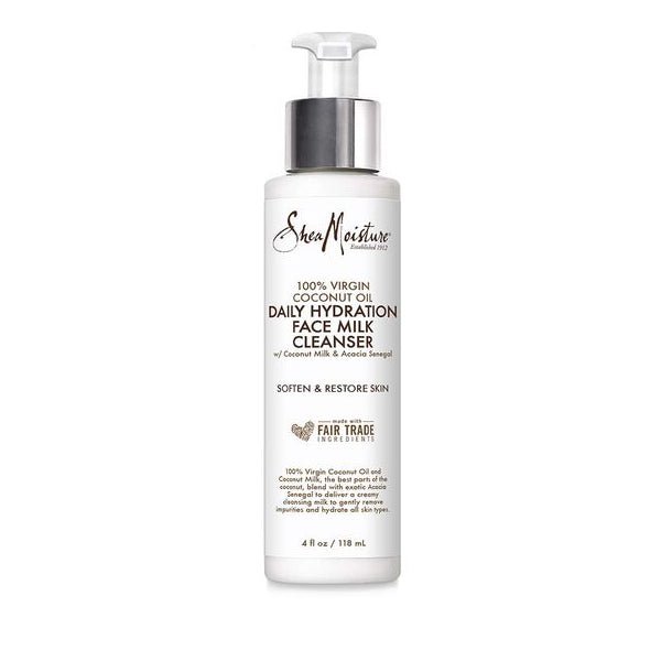 SHEAMOISTURE LAIT DÉMAQUILLANT HYDRATATION QUOTIDIENNE 100% HUILE DE COCO VIERGE 3.8FL