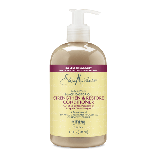 SHEAMOISTURE Après-shampoing fortifiant et réparateur à l'huile de ricin noire de Jamaïque 384 ml
