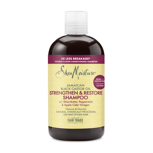 SHEAMOISTURE Shampooing Fortifiant et Réparateur à l'Huile de Ricin Noire de Jamaïque 384 ml