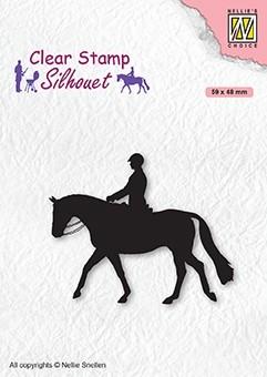 Tampon transparent Silhouette Hommes-Choses Cavalier