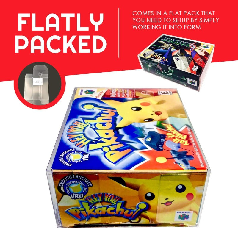 Protecteur EVORETRO 0.40MM pour boîte StarFox 64 ou Hey You, Pikachu - Paquet de 1