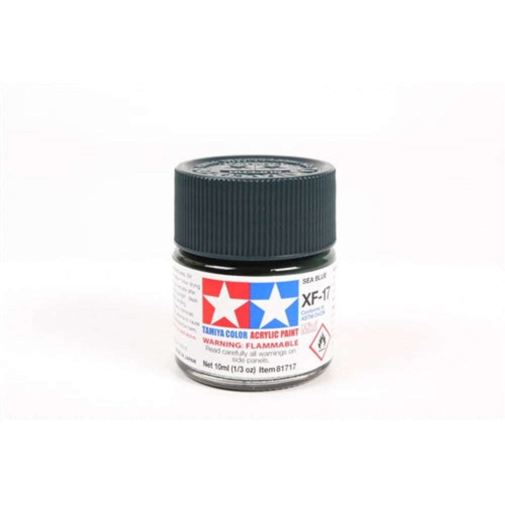 Tamiya Acrylique XF-17 Bleu Mer Mat Bouteille Mini 10 ml (1/3 oz)