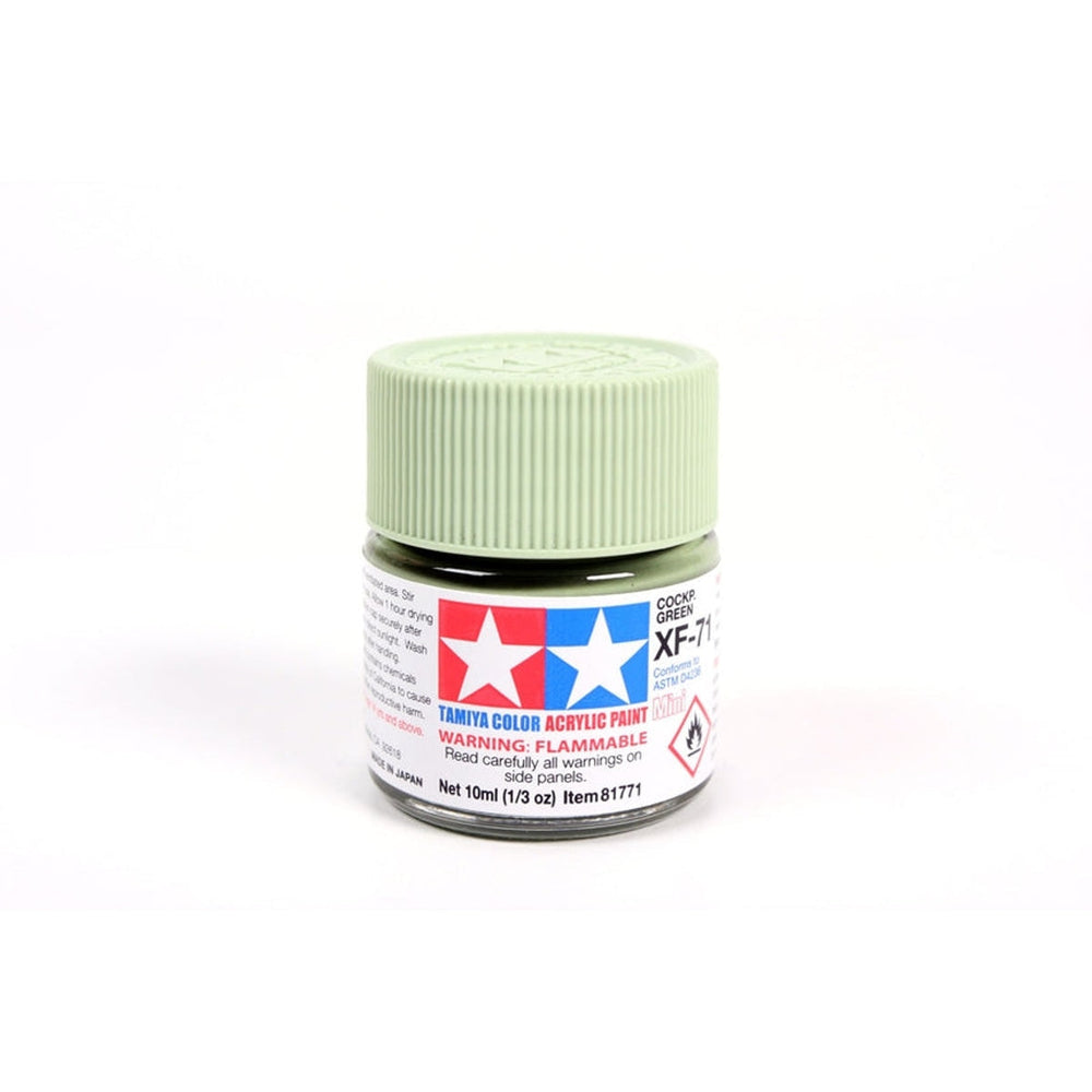 Tamiya Acrylique XF-71 Vert Cockpit Mat Bouteille Mini 10mL (1/3oz)