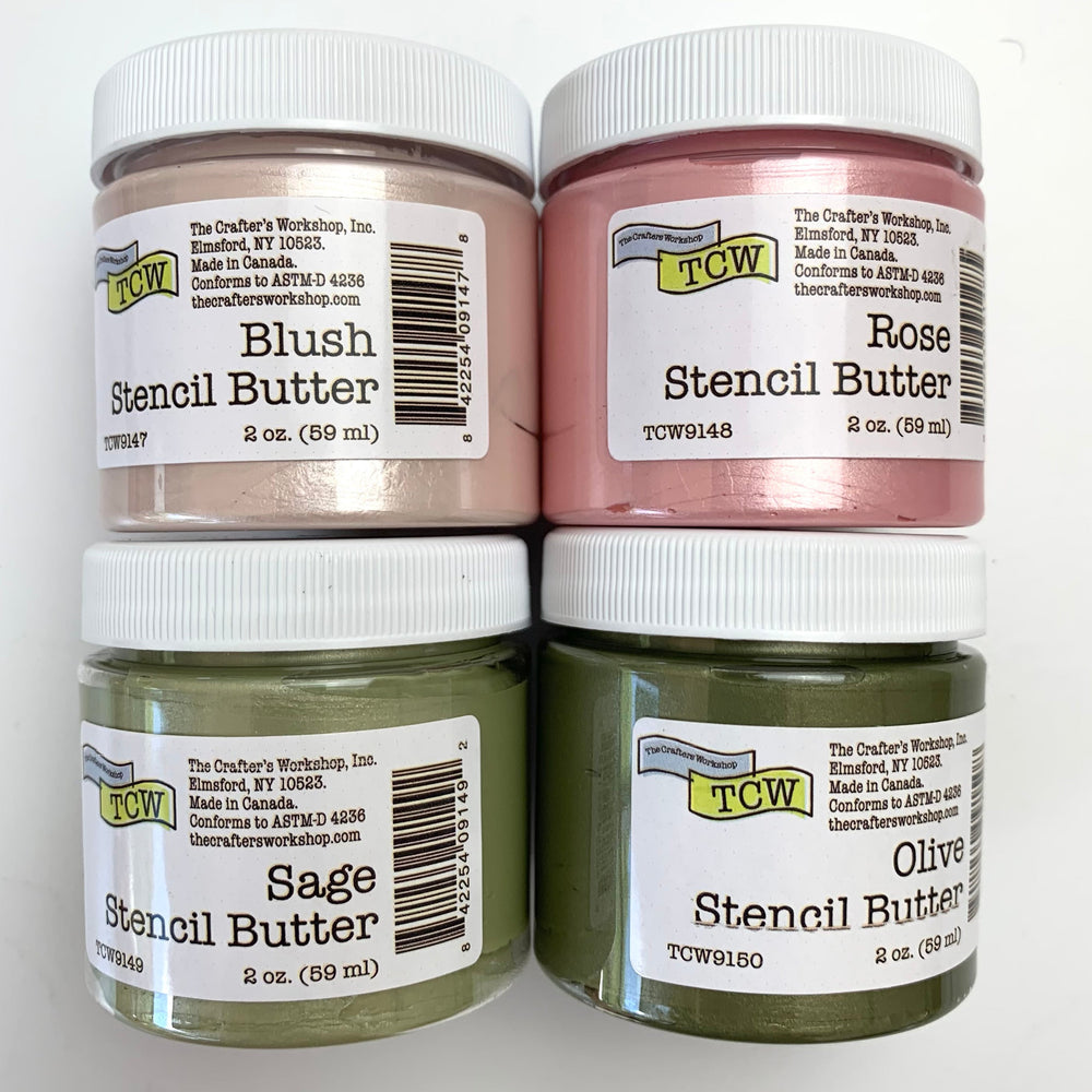 The Crafters Workshop (TCW) Stencil Butter 4-pack Petals and Herbs — Ecstasy Crafts